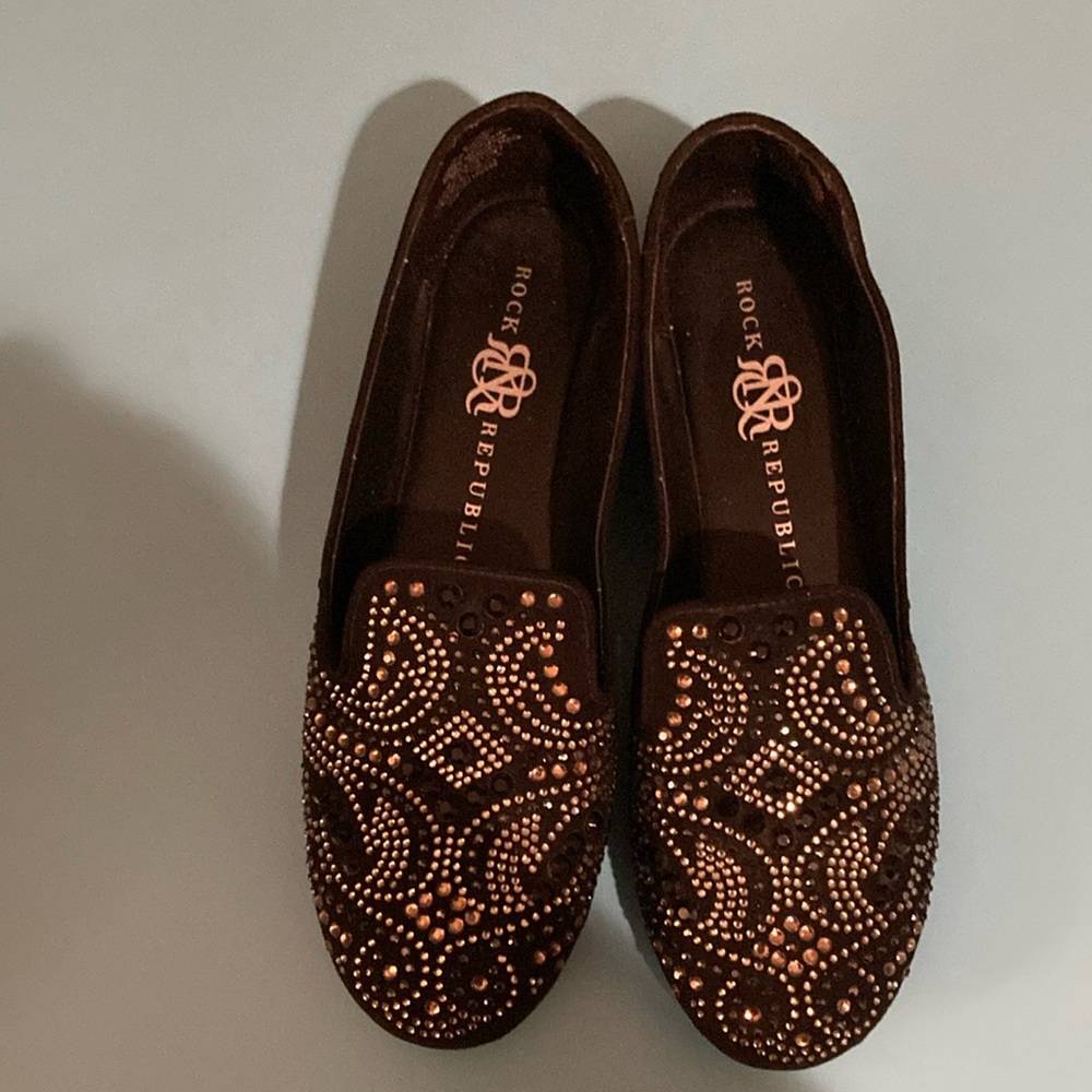 Rock n republic jewel studded loafers. Advertised as an 8 but a 6. See photo